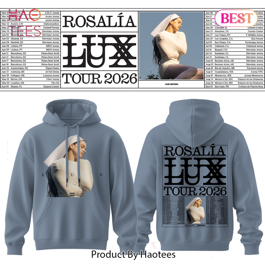 Rosalia - LUX Tour 2026 Hoodie Rosalia - LUX Tour 2026 Hoodie