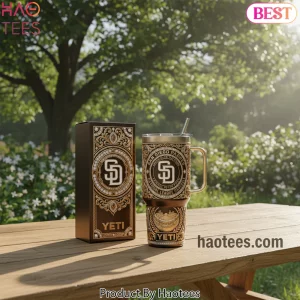 San Diego Padres Official YETI Luxury Embossed Travel Tumbler San Diego Padres Official YETI Luxury Embossed Travel Tumbler