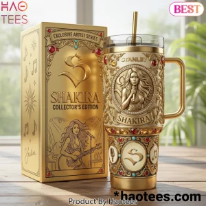 Shakira Stanley Exclusive Collector’s Edition 40oz Gold Tumbler Shakira Stanley Exclusive Collector’s Edition 40oz Gold Tumbler