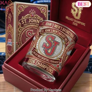 St. John’s Men’s Basketball Big East Champions 2026 Commemorative Luxury Whiskey Glass