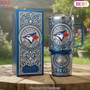 Toronto Blue Jays MLB Luxury Ornate YETI Tumbler Toronto Blue Jays MLB Luxury Ornate YETI Tumbler