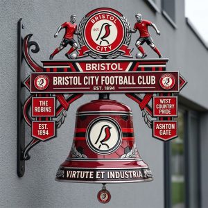 Bristol City Football Club The Robins Premium Decorative Wall Bell