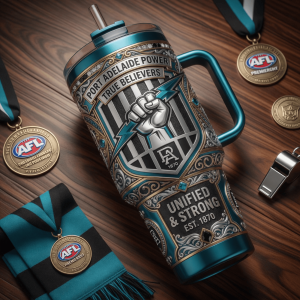 Port Adelaide Power AFL True Believers Collector’s Edition Premium 40oz YETI Insulated Tumbler With Handle