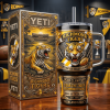 North Melbourne Kangaroos AFL Premium Diamond Embellished Customized Yeti 40oz Insulated Tumbler With Handle