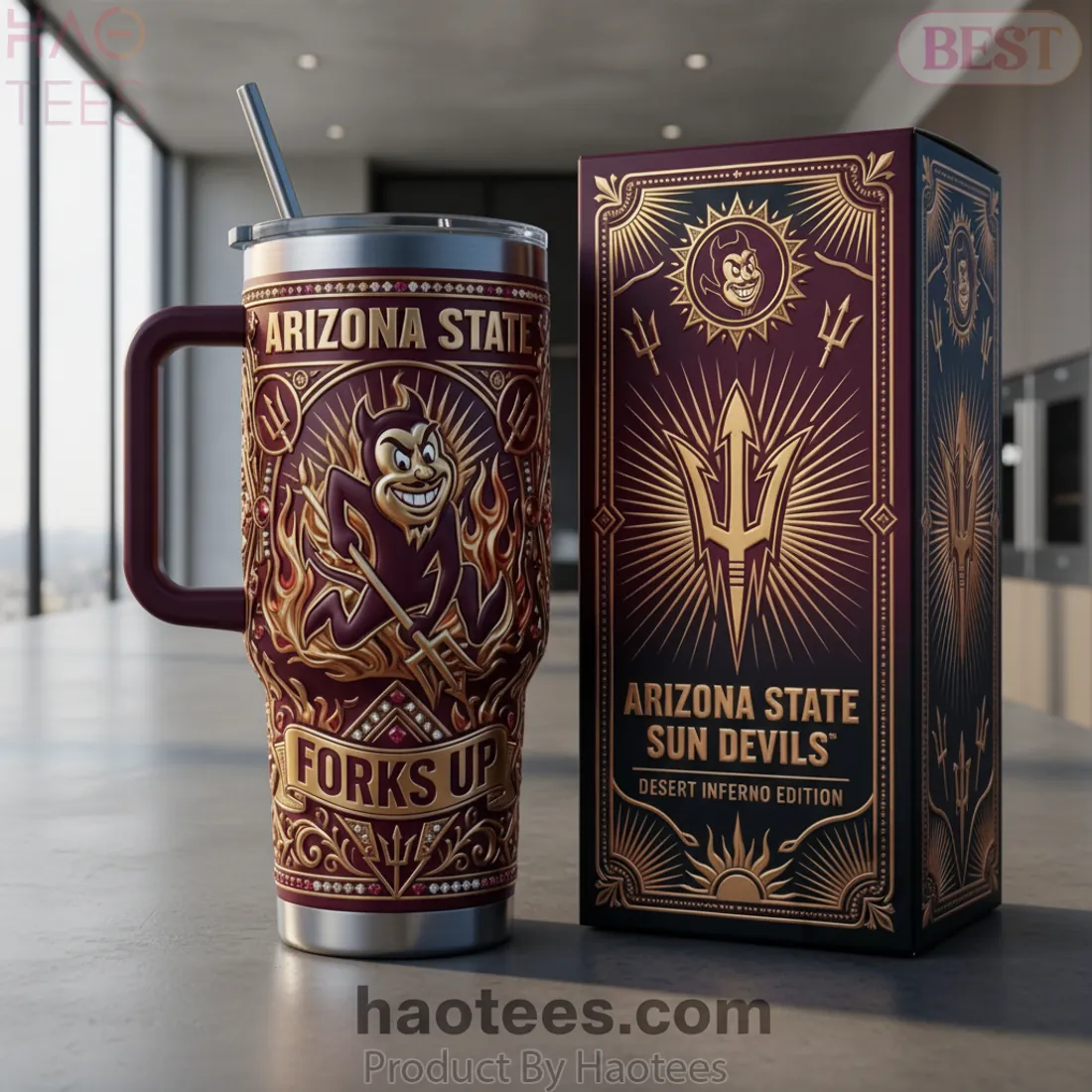 Arizona State Sun Devils 40oz Premium Desert Inferno Edition Tumbler