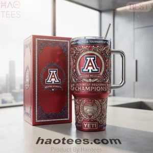 Arizona Wildcats 2026 March Madness West Regional Champions Commemorative YETI Handled Tumbler