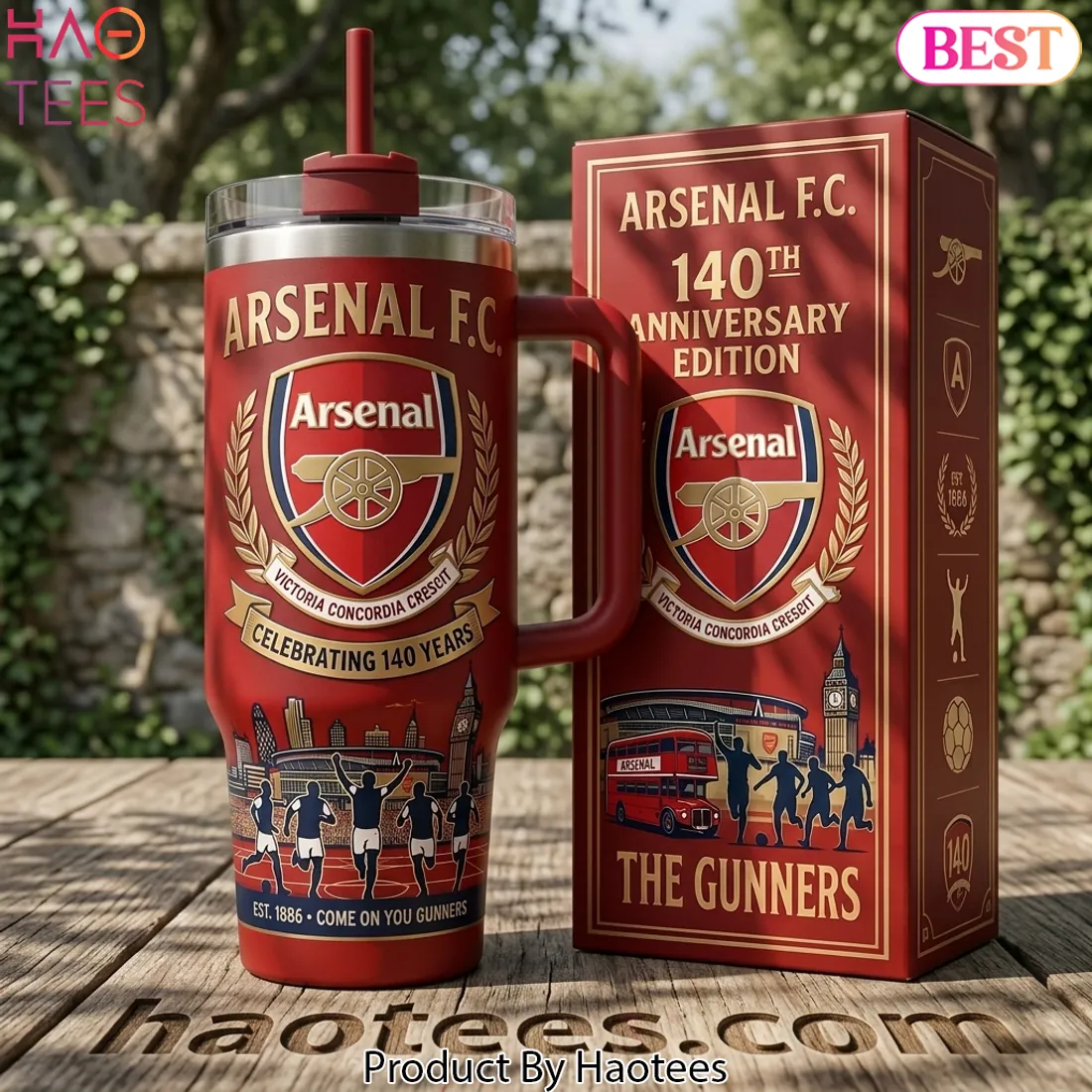 Arsenal FC The Gunners 140th Anniversary Insulated Tumbler
