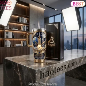 Artemis II Commemorative Space Mission Tumbler With Handle