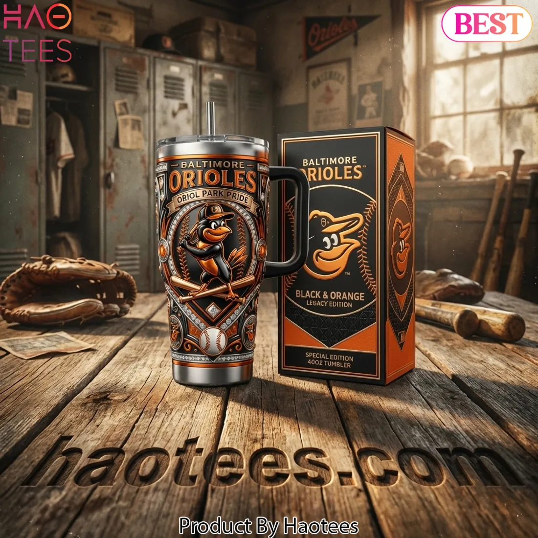Baltimore Orioles Oriol Park Pride Black & Orange Legacy Edition Tumbler