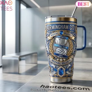 Birmingham City Royal Blues Luxury Gemstone 40oz Tumbler With Handle