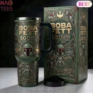 Boba Fett 50th Anniversary 1977-2027 Star Wars Vintage Commemorative Tumbler
