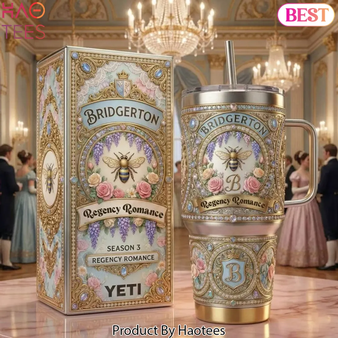 Bridgerton Official Season 3 Regency Romance YETI Tumbler Bridgerton Official Season 3 Regency Romance YETI Tumbler