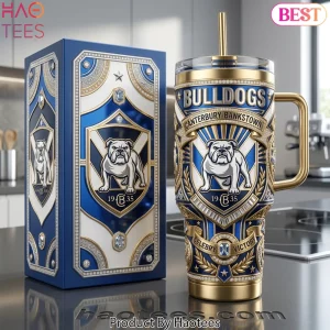 Canterbury-Bankstown Bulldogs Luxury Gold 40oz Tumbler with Handle
