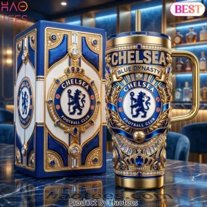 Chelsea Blue Dynasty Luxury 40oz Tumbler With Handle