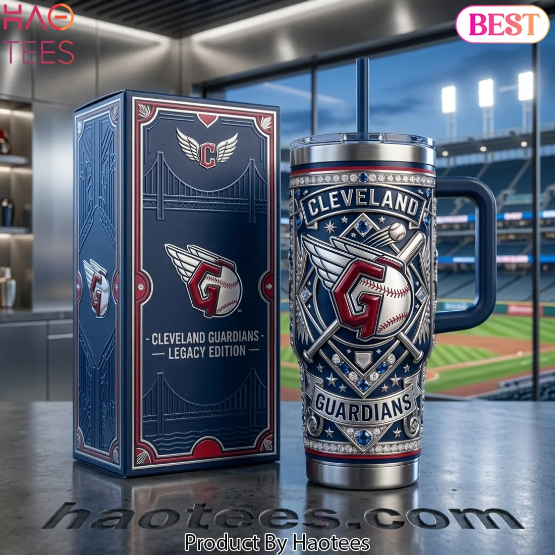 Cleveland Guardians Legacy Edition 40oz Tumbler With Handle