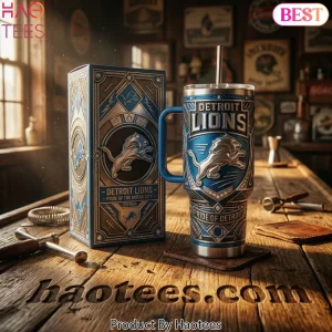 Detroit Lions 40oz Insulated Stainless Steel Tumbler with Handle