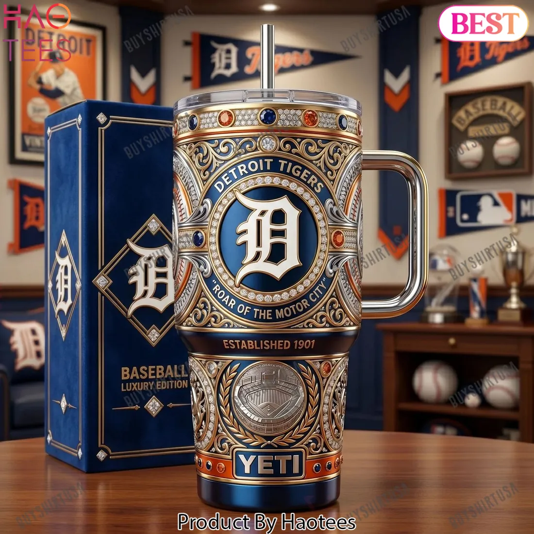 Detroit Tigers Roar Of The Motor City Luxury 40 oz Tumbler Detroit Tigers Roar Of The Motor City Luxury 40 oz Tumbler