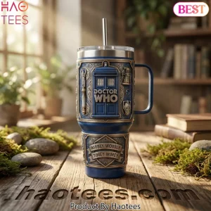 Doctor Who Tardis Wibbly Wobbly Timey Wimey 40oz Tumbler