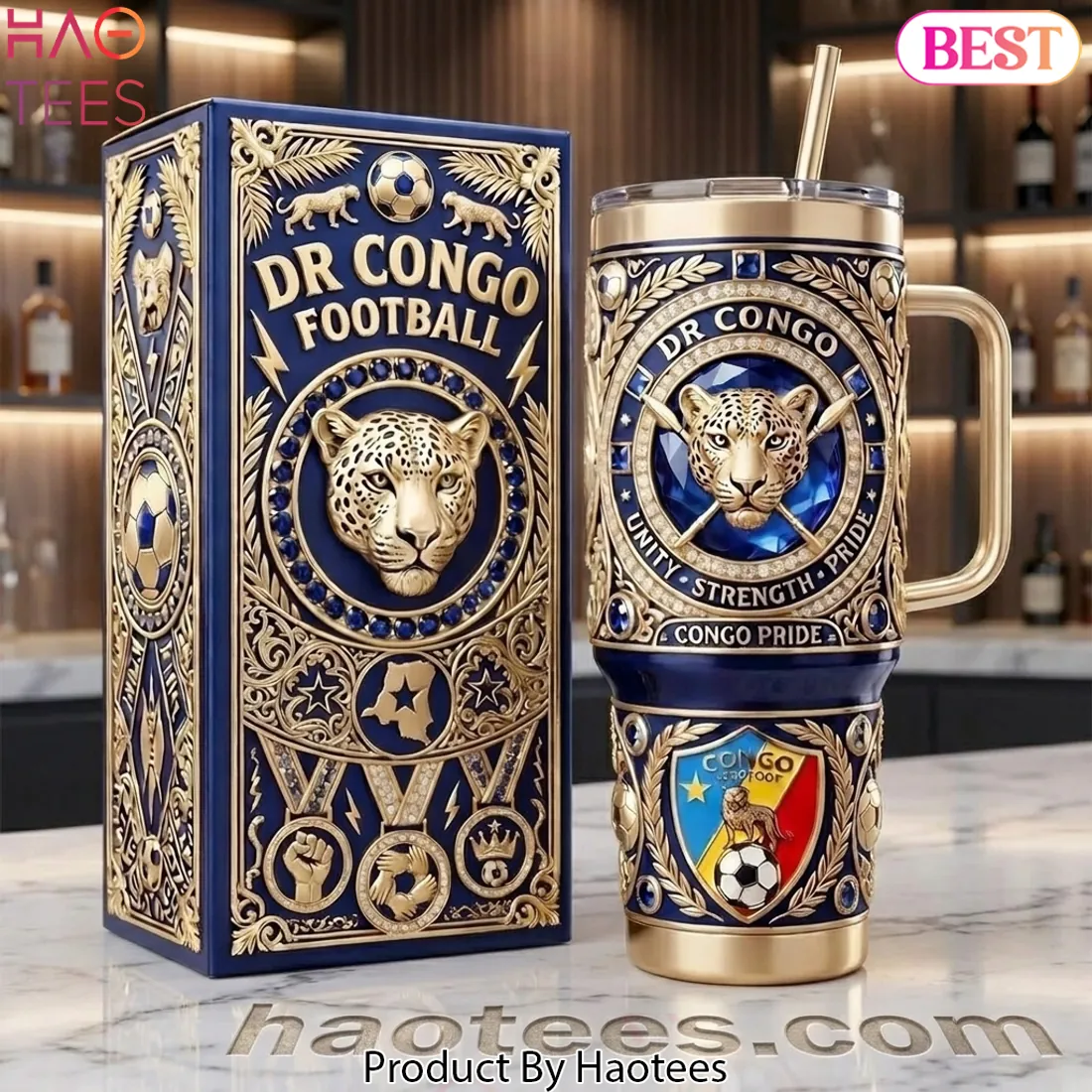 Dr Congo Football Leopard Pride 40oz Tumbler With Handle