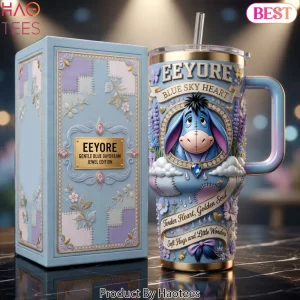 Eeyore Gentle Blue Daydream Jewel Edition 40oz Tumbler