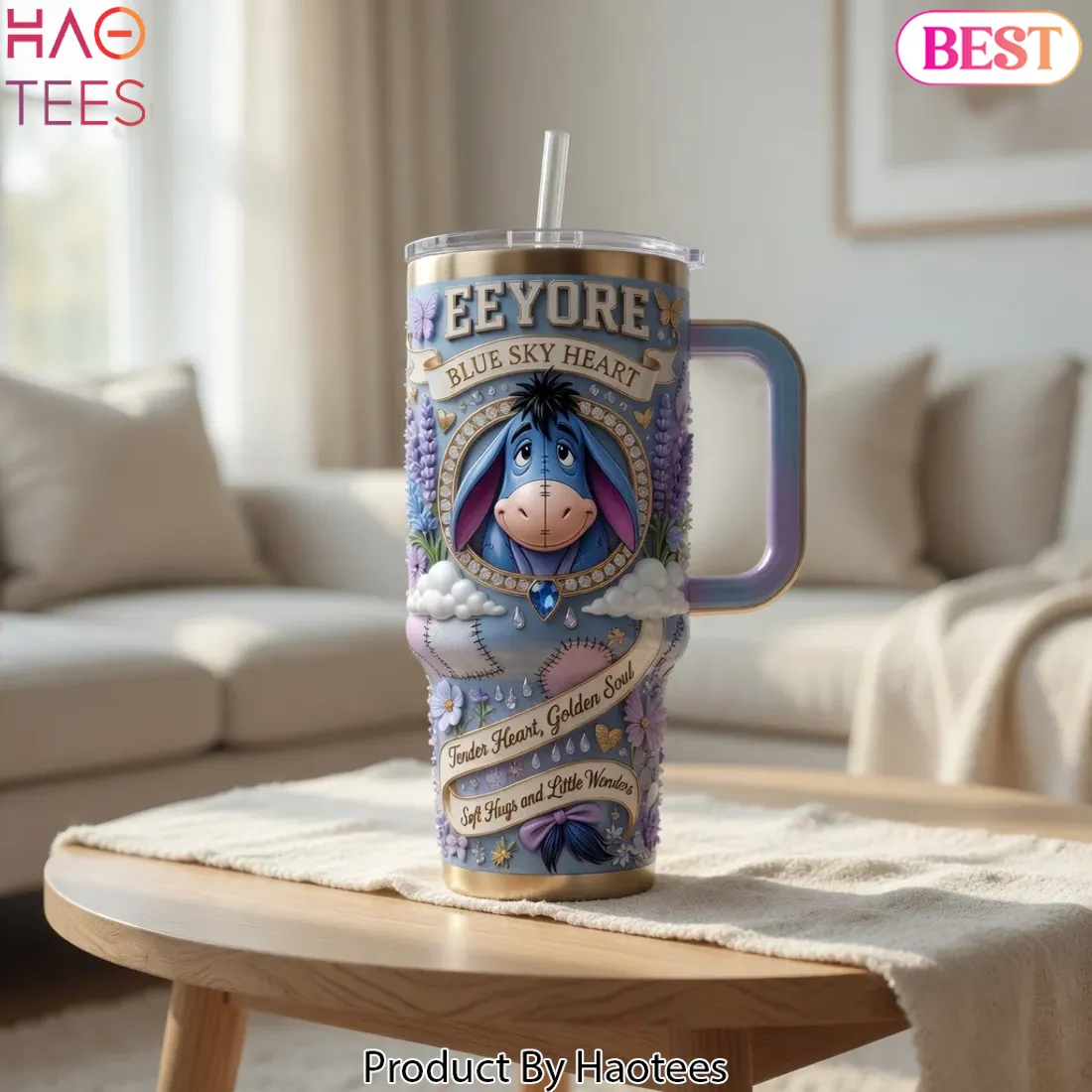 Eeyore Gentle Blue Daydream Jewel Edition 40oz Tumbler Eeyore Gentle Blue Daydream Jewel Edition 40oz Tumbler