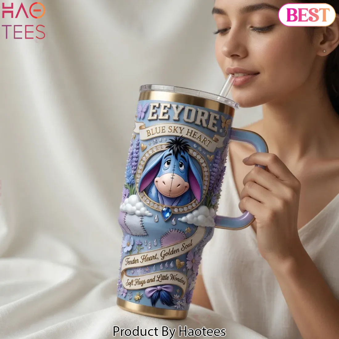 Eeyore Gentle Blue Daydream Jewel Edition 40oz Tumbler Eeyore Gentle Blue Daydream Jewel Edition 40oz Tumbler
