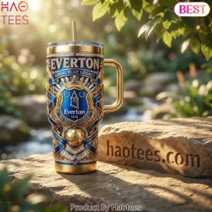 Everton Luxury Gold 40oz Tumbler with Handle