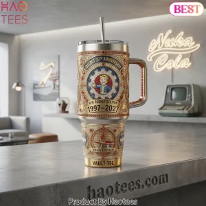 Fallout 30th Anniversary Red Rocket Station 1997-2027 Handle Tumbler