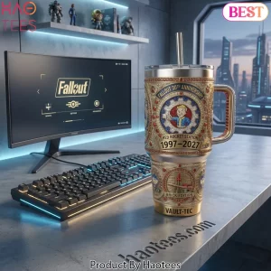 Fallout 30th Anniversary Red Rocket Station 1997-2027 Handle Tumbler