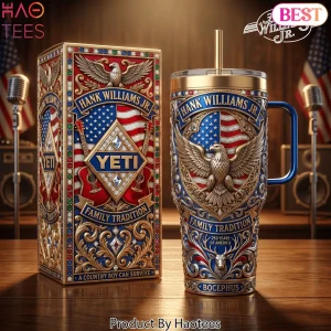 Hank Williams Jr. Premium YETI 40oz Family Tradition Handle Tumbler