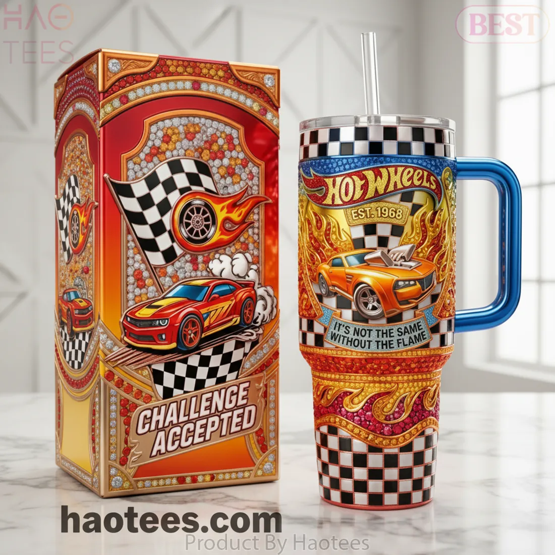Hot Wheels Premium 40oz Insulated Racing Tumbler With Handle Hot Wheels Premium 40oz Insulated Racing Tumbler With Handle