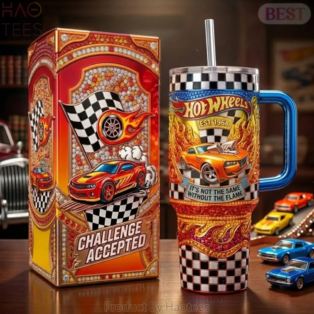 Hot Wheels Premium 40oz Insulated Racing Tumbler With Handle Hot Wheels Premium 40oz Insulated Racing Tumbler With Handle