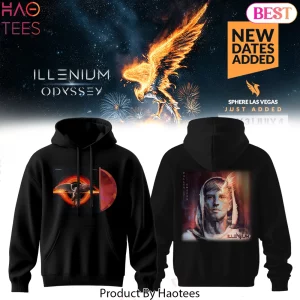 Illenium Odyssey Fallen Embers Official Music Merch Graphic Black Hoodie