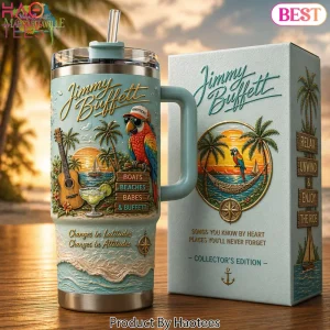 Jimmy Buffett Collector’s Edition 3D Embossed Handled Tumbler