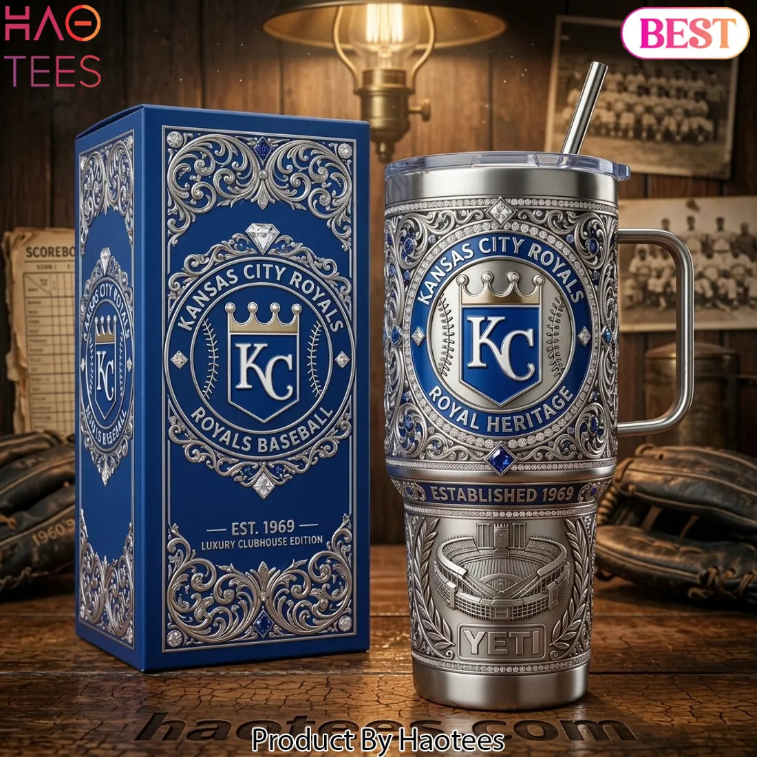 Kansas City Royals Royal Heritage Luxury Edition 40oz Tumbler Kansas City Royals Royal Heritage Luxury Edition 40oz Tumbler