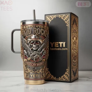 Kid Rock American Badass YETI 3D Ornate Metallic Tumbler