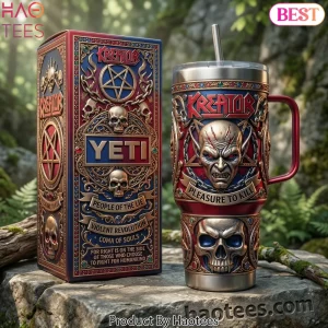 Kreator “Pleasure to Kill” 3D Embossed 40oz Yeti Style Tumbler with Handle