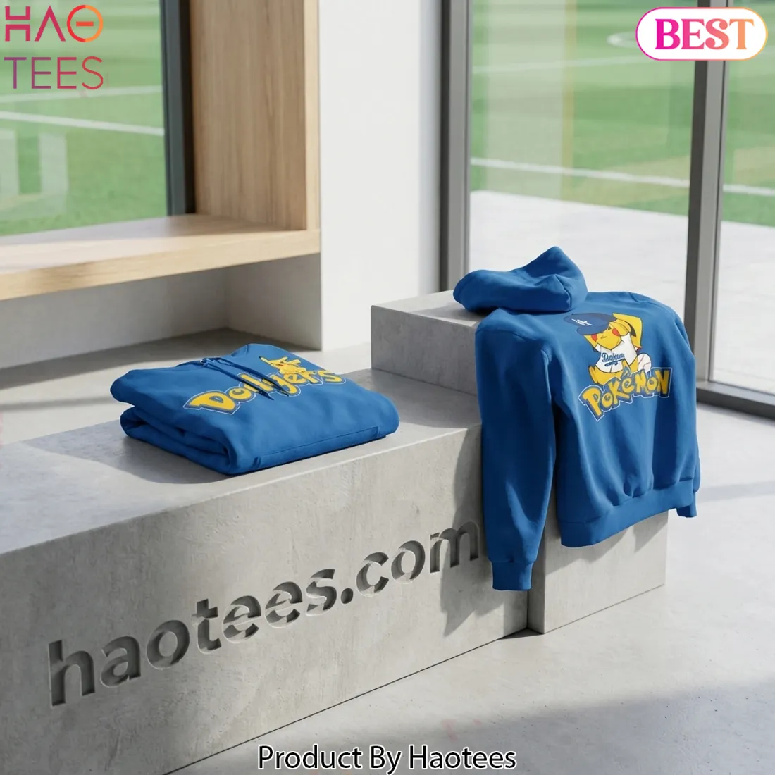 LA Dodgers Pokémon Pikachu Crossover Fan Hoodie