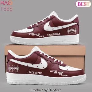 Limited Edition Zach Bryan With Heaven On Tour 2026 Mississippi State Davis Wade Stadium AF1 Shoes