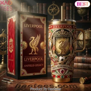 Liverpool FC You’ll Never Walk Alone Luxury Jeweled 40oz Tumbler with Handle