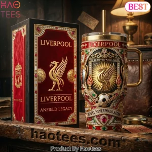 Liverpool FC You’ll Never Walk Alone Luxury Jeweled 40oz Tumbler with Handle