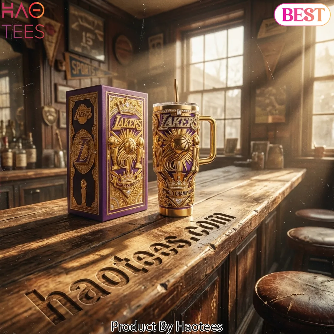 Los Angeles Lakers World Champions Gold Edition Tumbler