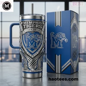 Memphis Tigers 40oz Insulated Stainless Steel Tumbler with Handle