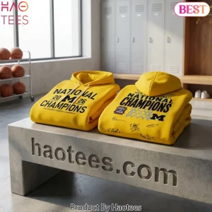 MICH 2026 NCAA Men’s Basketball National Champions Yellow Hoodie
