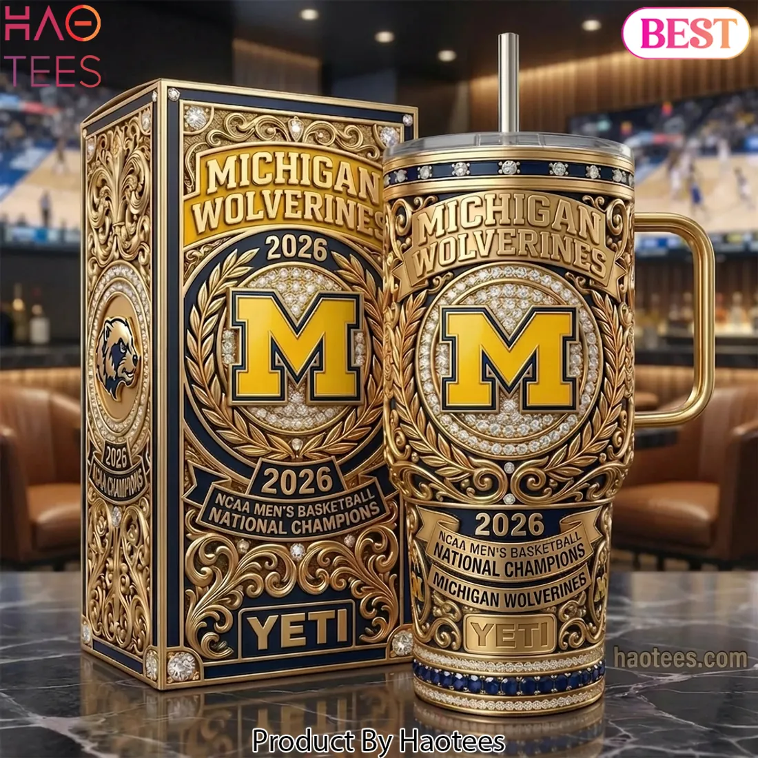 Michigan Wolverines 2026 NCAA Men's Basketball Champions Handled Tumbler