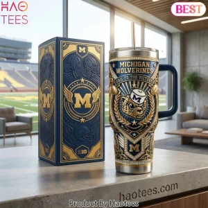 Michigan Wolverines Hail To The Victors Premium 40oz Insulated Tumbler