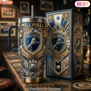 Millwall Lions Pride of South London 40oz Luxury Tumbler With Handle