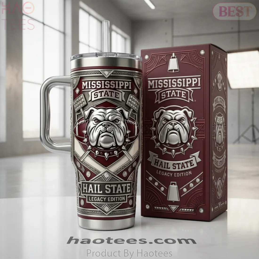Mississippi State Bulldogs Legacy Edition 3D Embossed Tumbler
