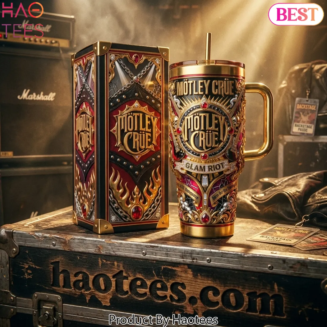 Mötley Crüe Glam Riot Luxury Tumbler With Handle