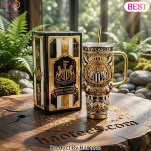 Newcastle United Royal Magpies Legacy Edition Luxury Gold 40oz Tumbler with Handle